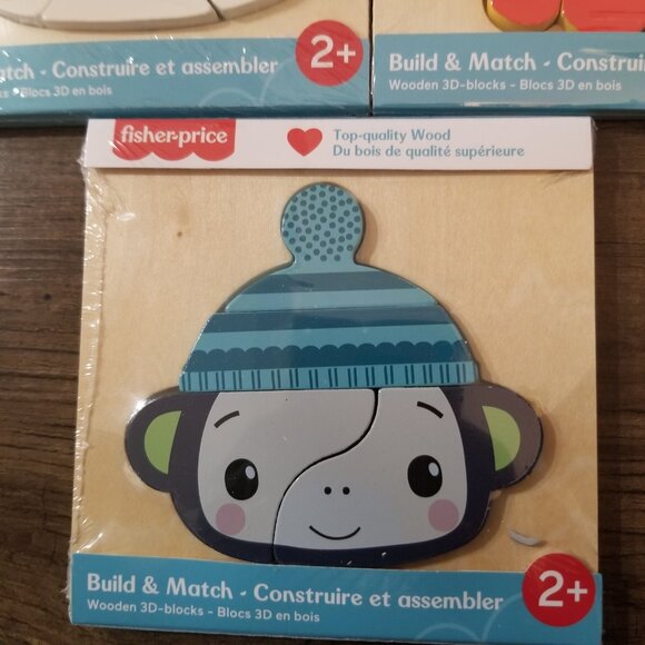 Fisher-Price Wooden Puzzles Bundle of 3 - Picture 5 of 6